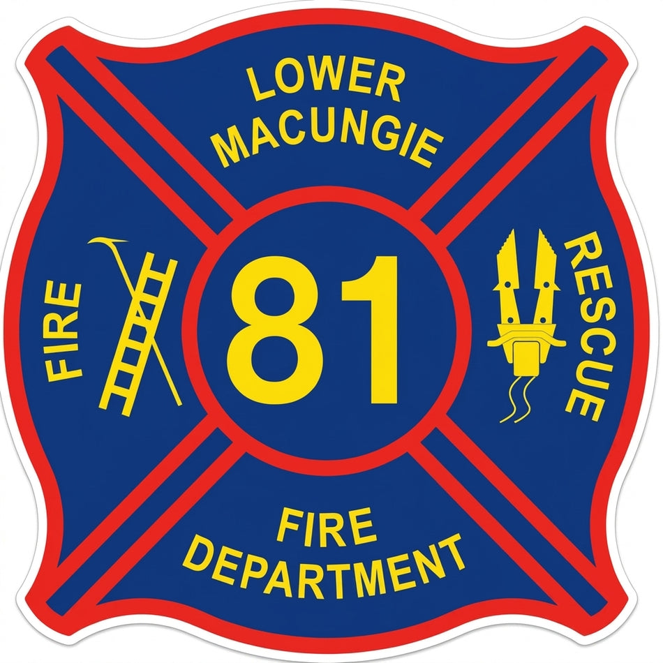 Lower Macungie Fire Dept Customer Decal or Magnet (sqd.1)