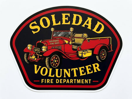 Soledad Volunteer Fire Window or Helmet Decal economy bulk decal