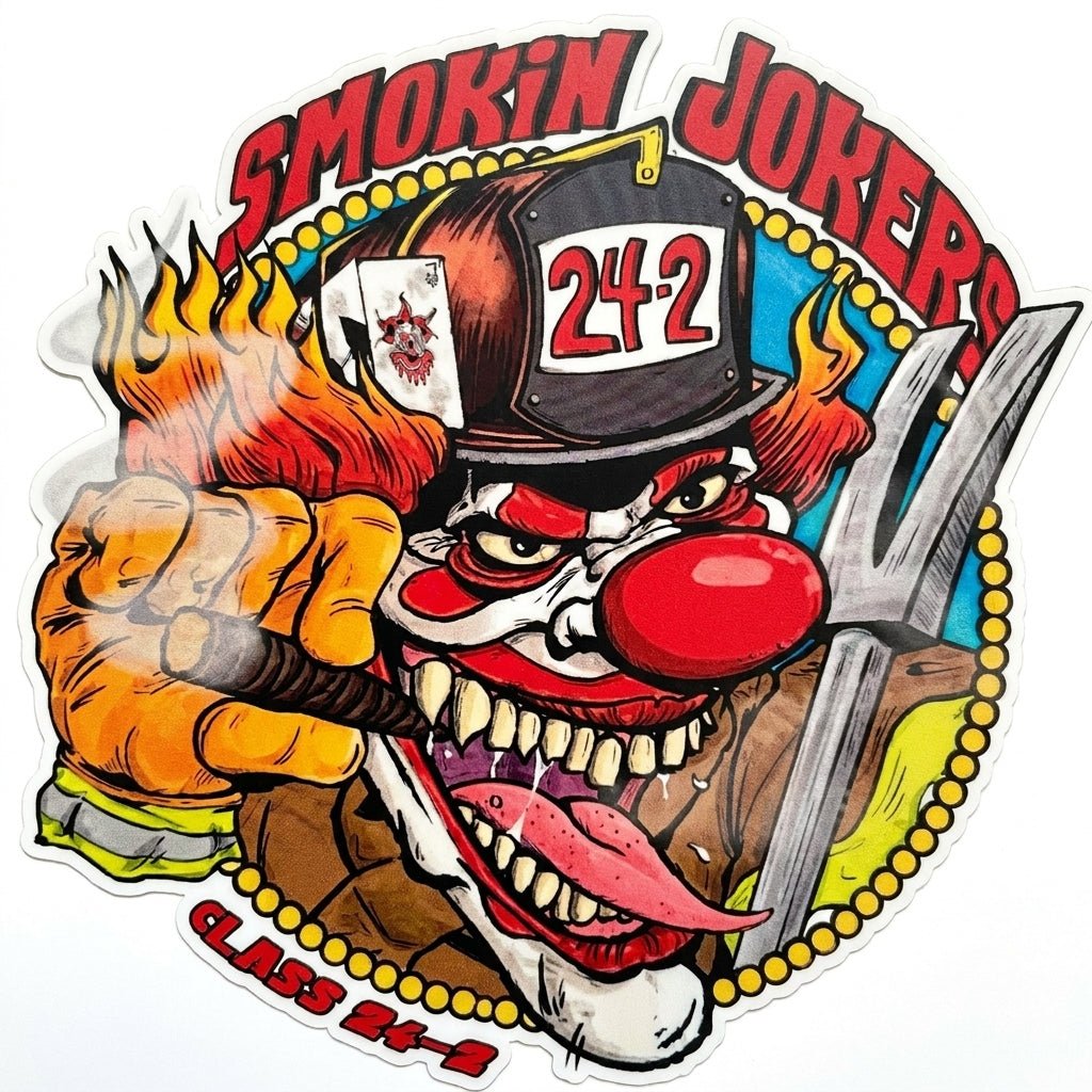 Smoking Jokers 24-2 Customer Decal or Magnet economy non-reflective decal