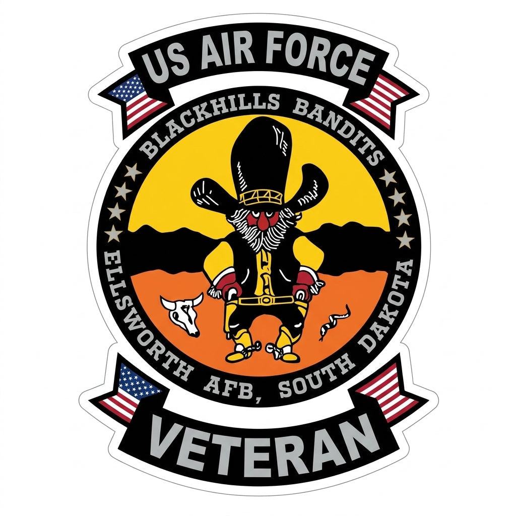 US Air Force Veteran Customer Decal or Magnet economy non-reflective decal