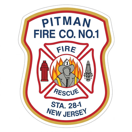 Pitman Fire Company Customer Decal or Magnet economy non-reflective decal