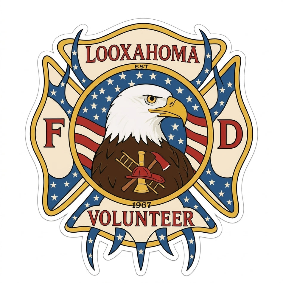 Looxahoma Volunteer Fire Customer Decal or Magnet (sqd.1)