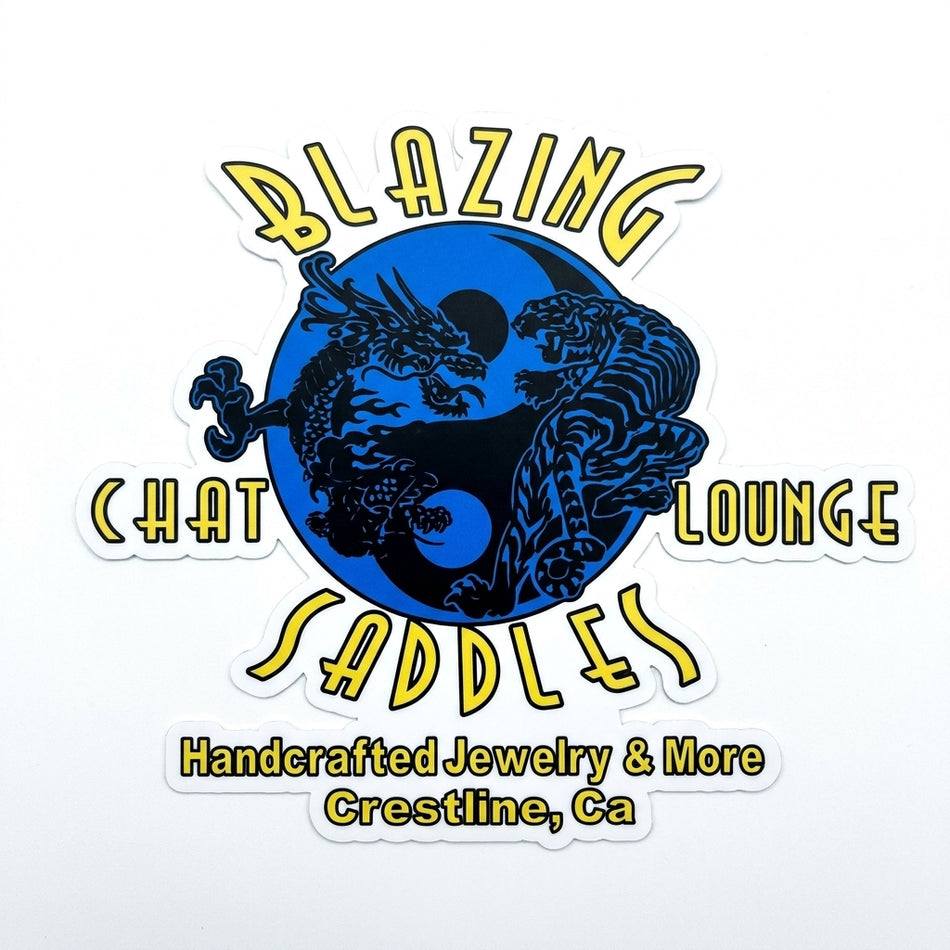 Blazing Saddles Chat Lounge Customer Decal or Magnet (sqd.1)