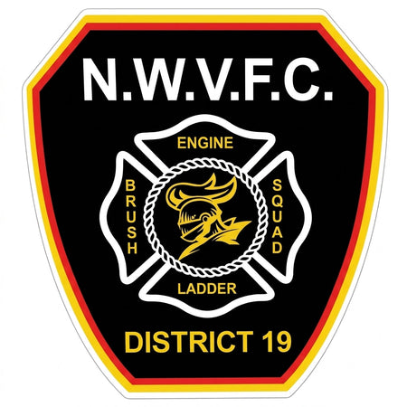NWVFC District 19 Fire Customer Decal or Magnet economy non-reflective decal