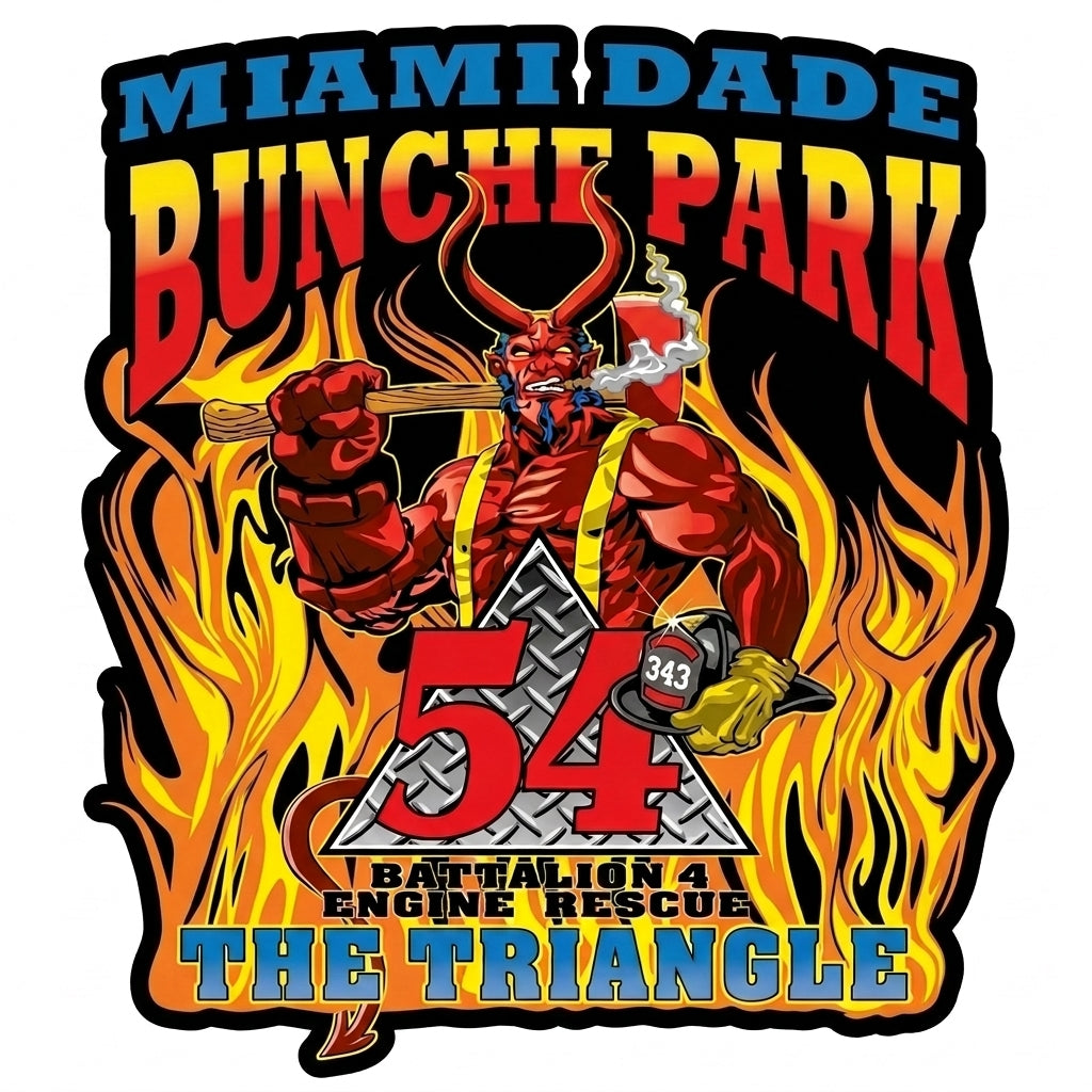 Miami Dade Bunche Park Customer Decal or Magnet economy non-reflective decal