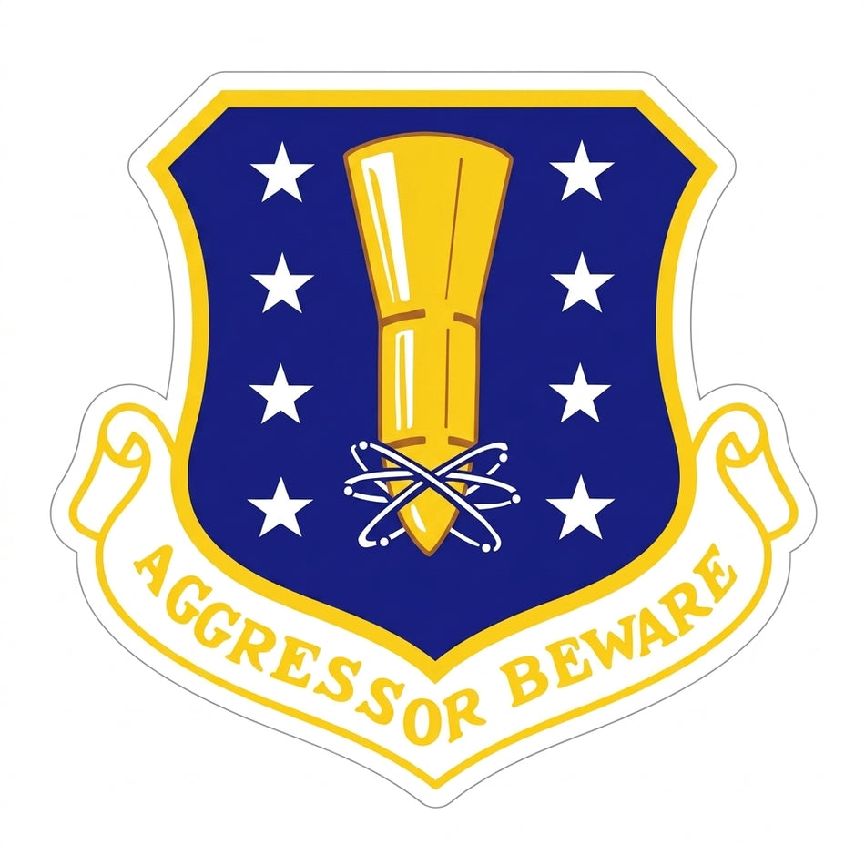 Aggressor Beware Customer Decal or Magnet (sqd.1)