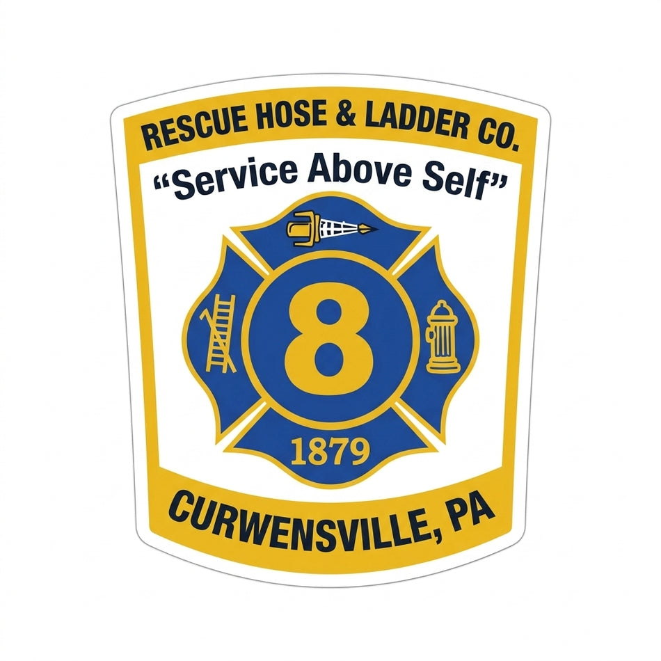 Curwensville PA Fire Dept. Customer Decal or Magnet (sqd.1)