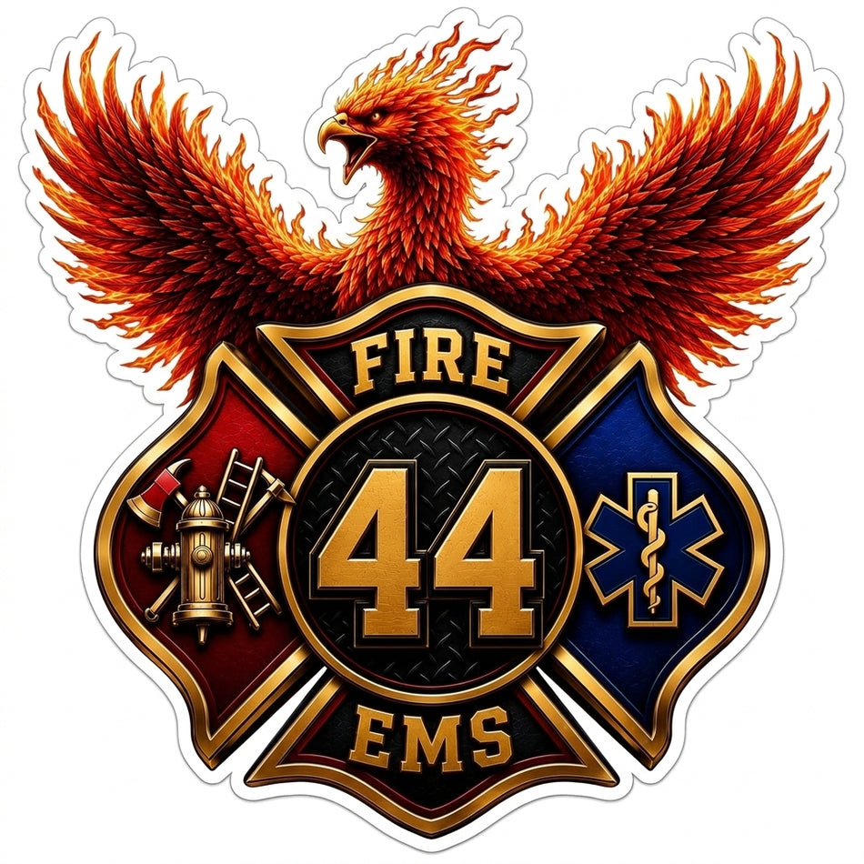 Fire 44 EMS Customer Decal or Magnet (sqd.1)