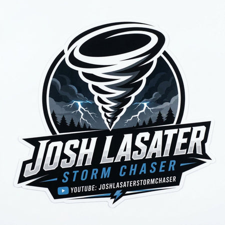 Josh Lasater Storm Chaser Customer Decal or Magnet economy non-reflective decal