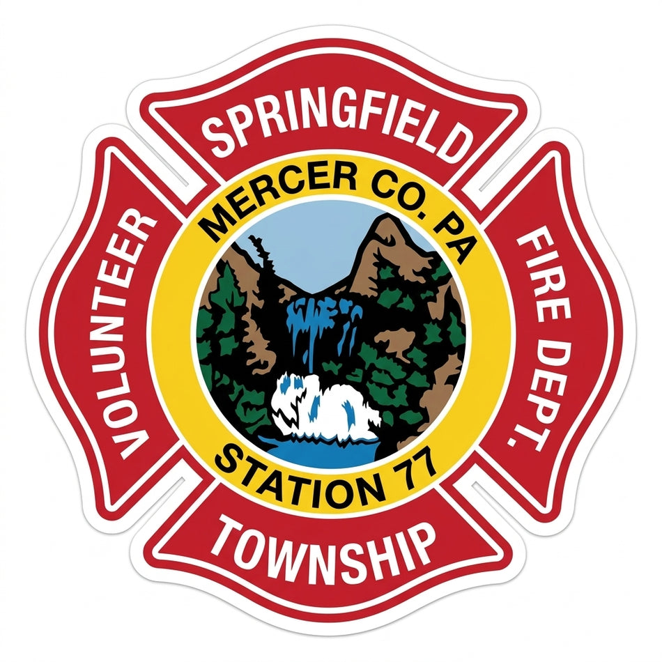 Springfield Volunteer Township Customer Decal or Magnet (sqd.1)