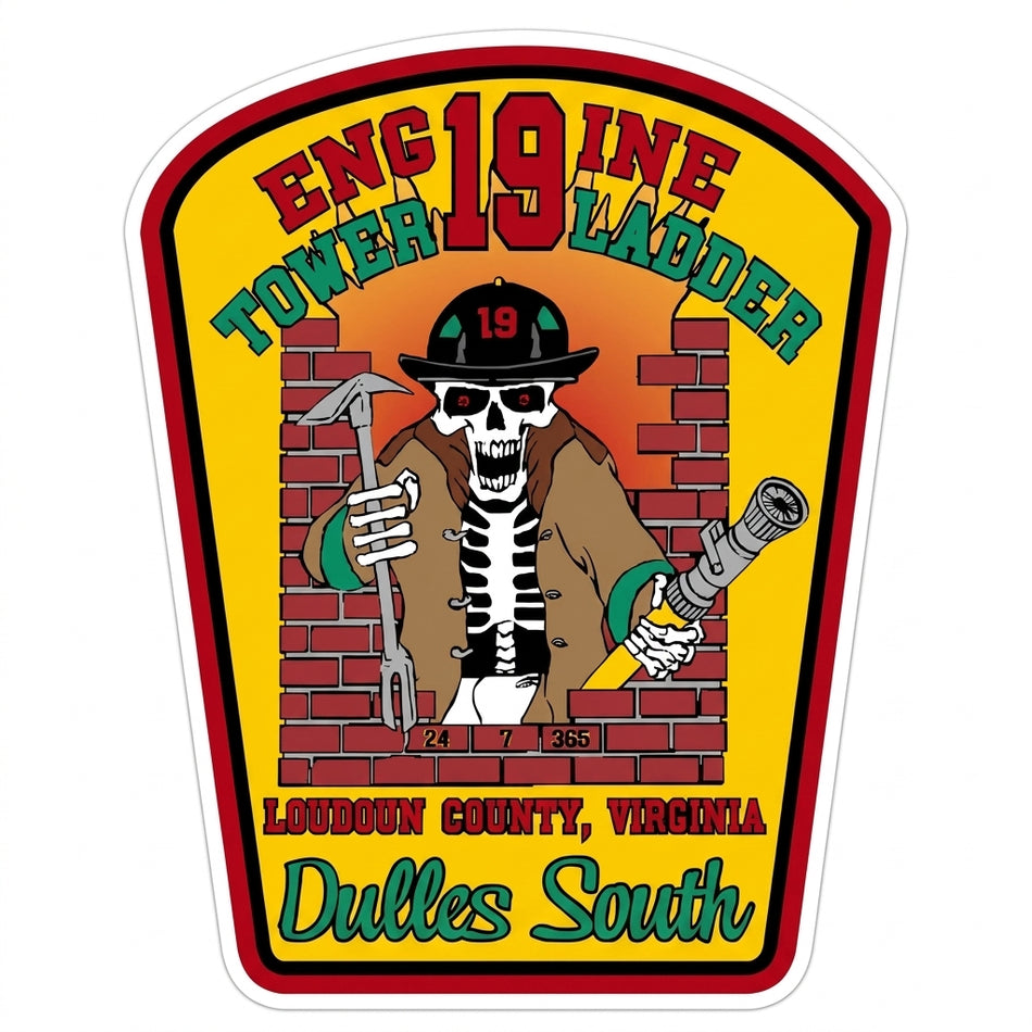 LCFR Engine 19 Dulles South Customer Decal or Magnet (sqd.1)