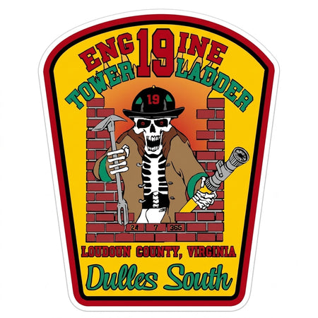 LCFR Engine 19 Dulles South Customer Decal or Magnet economy non-reflective decal