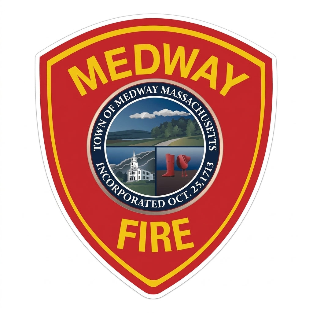 Medway Fire Department Customer Decal or Magnet economy non-reflective decal