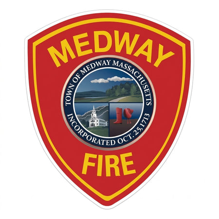 Medway Fire Department Customer Decal or Magnet economy non-reflective decal
