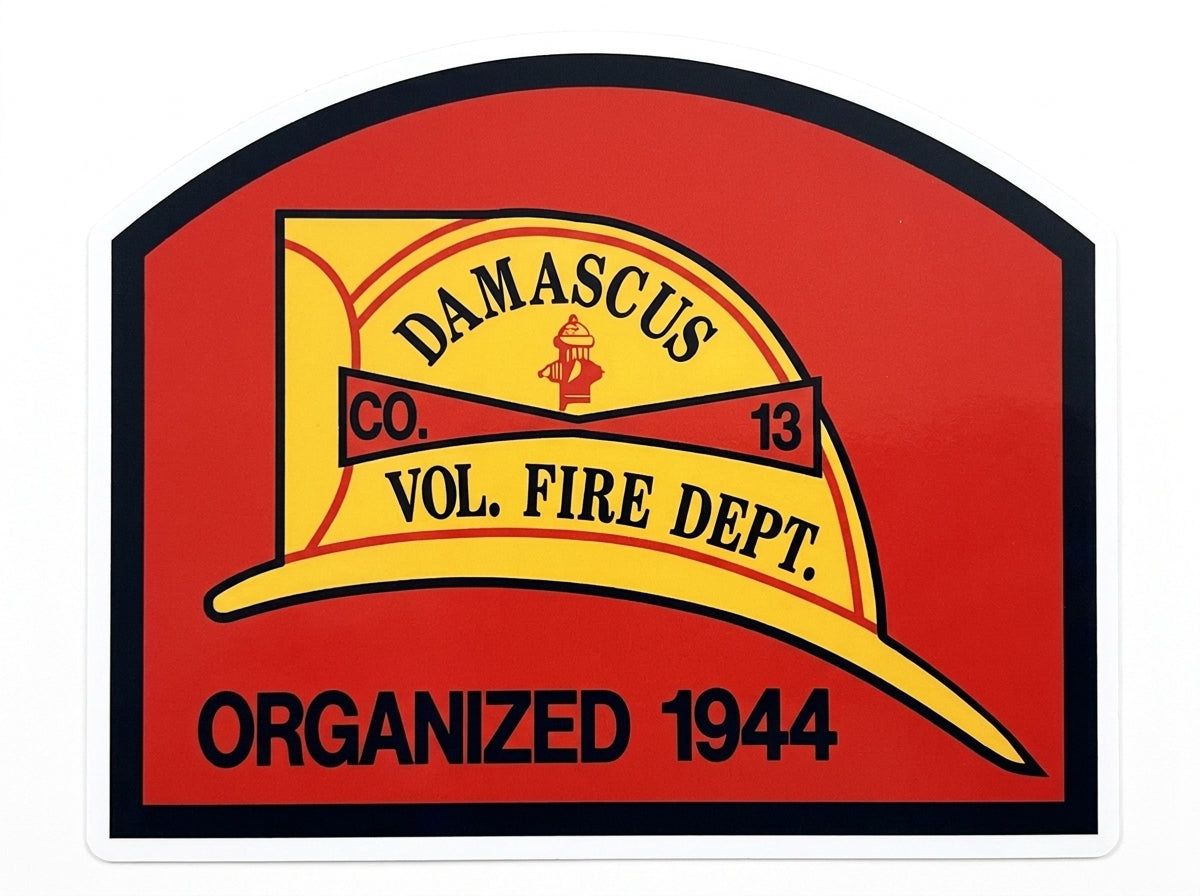 Damascus Volunteer Fire Customer Decal or Magnet economy non-reflective decal