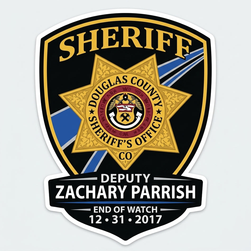 Deputy Zachary Parrish Helmet Window or Helmet Decal