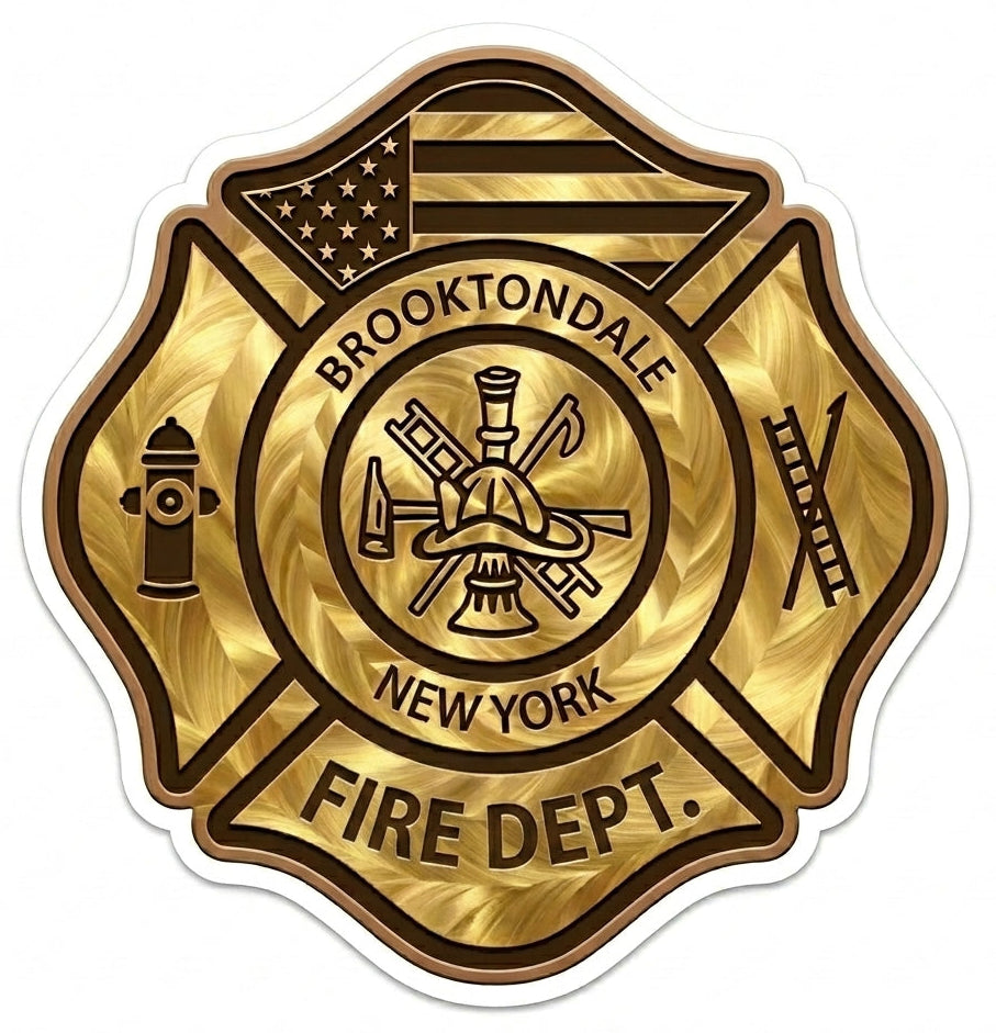 Brooktondale Fire Dept Customer window/Hardhat Decal