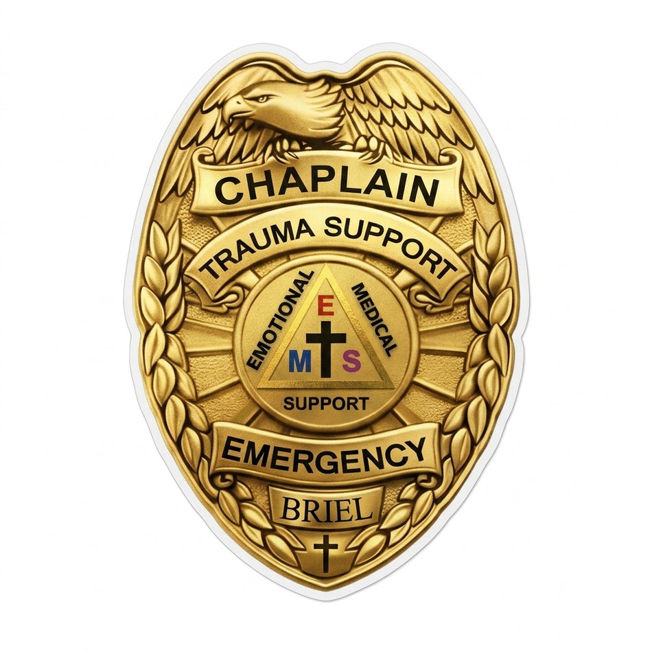 Chaplain Badge Briel Window/Hardhat Decal