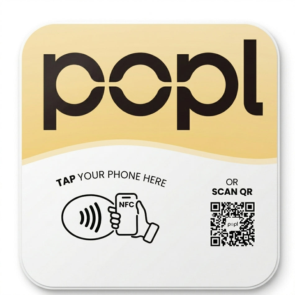 POPL Tap your phone here Window/Hardhat Decal