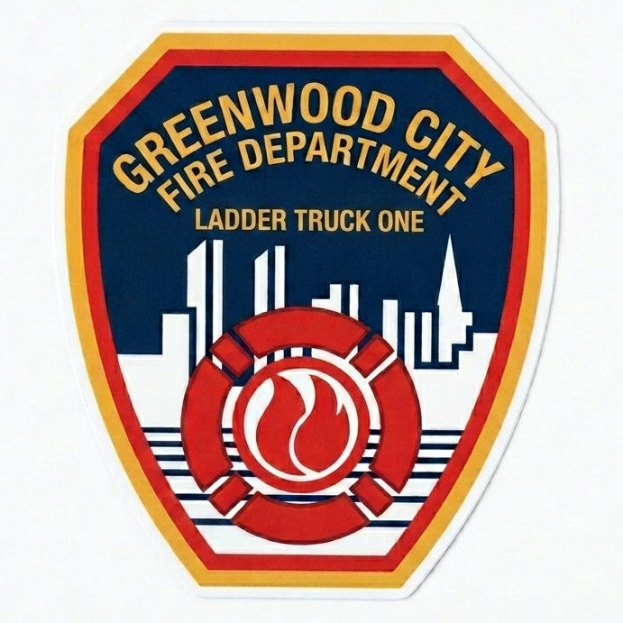 Greenwood City Fire Dept. Window/Helmet Decal or MAGNET