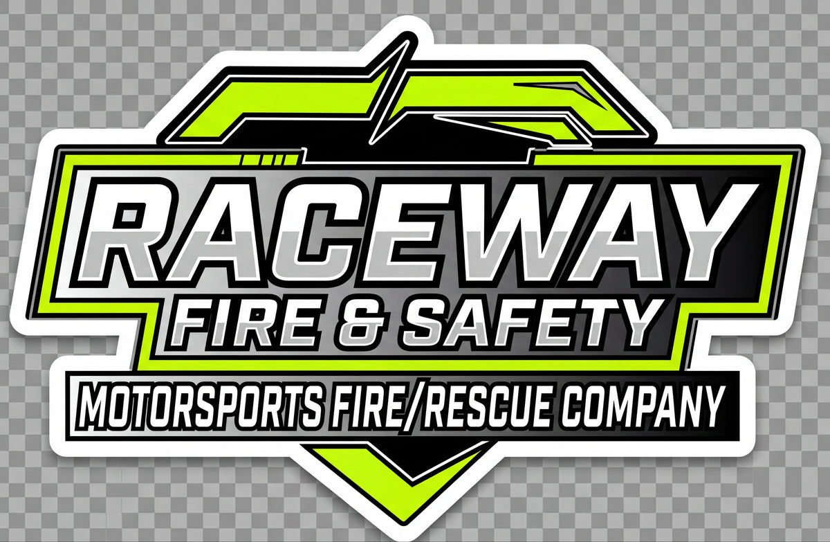 Fire Raceway Labels Raceway Fire & Safety V2 EMC Window or Helmet Decal – Powercall Sirens LLC