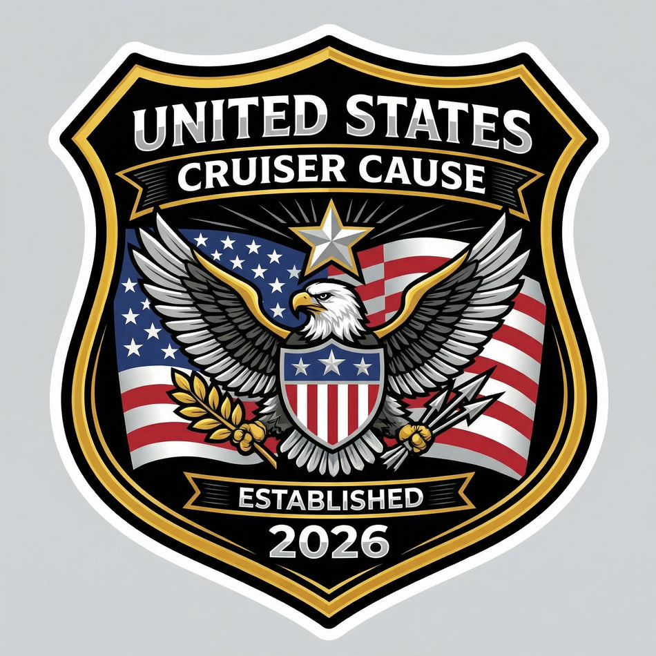 United States Cruiser Cause Helmet Window or Helmet Decal