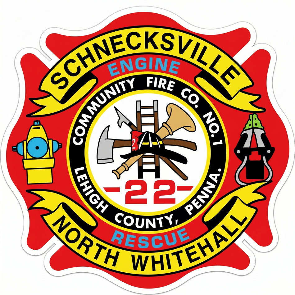 Schnecksville North Whitehall Customer window/Hardhat Decal