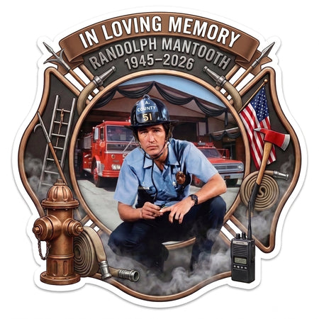 Firefighter Sticker - Emergency Squad 51 Mantooth Version 1 Customer Decal or Magnet economy non-reflective decal