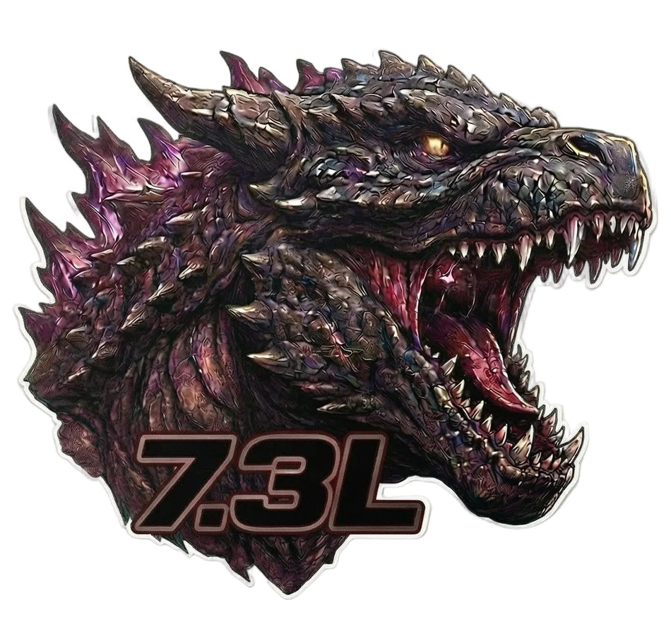 Godzilla 7.3L Window/Helmet Decal or MAGNET TT