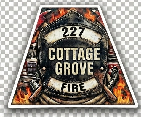 Cottage Grove Reflective Helmet Trapezoid Decal Tiktok