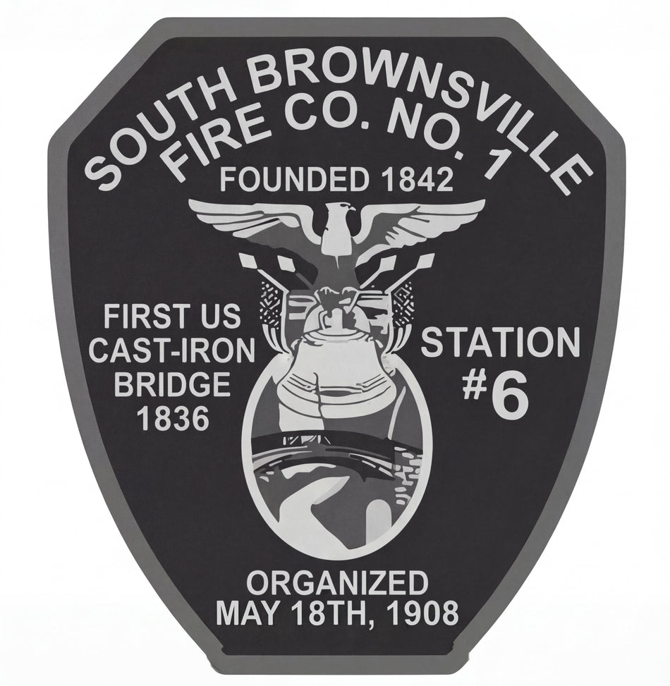 South Brownsville Fire Helmet Window/Helmet Decal or MAGNET