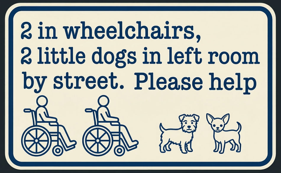 Please Help Wheelchairs Window or Helmet Decal Powercall
