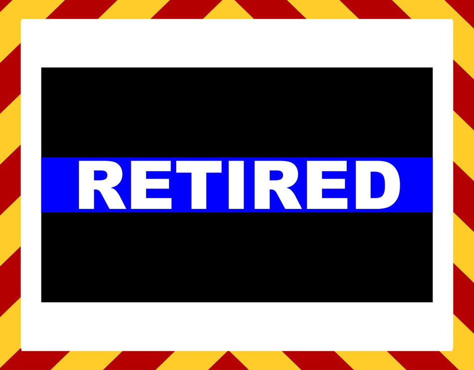 Thin Blue Line Retired Decal