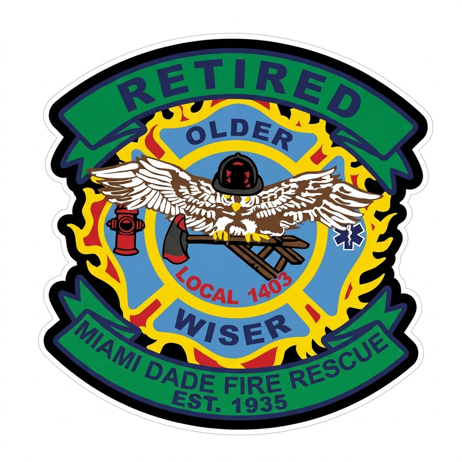 Retired Miami Dade Window/Helmet Decal or MAGNET