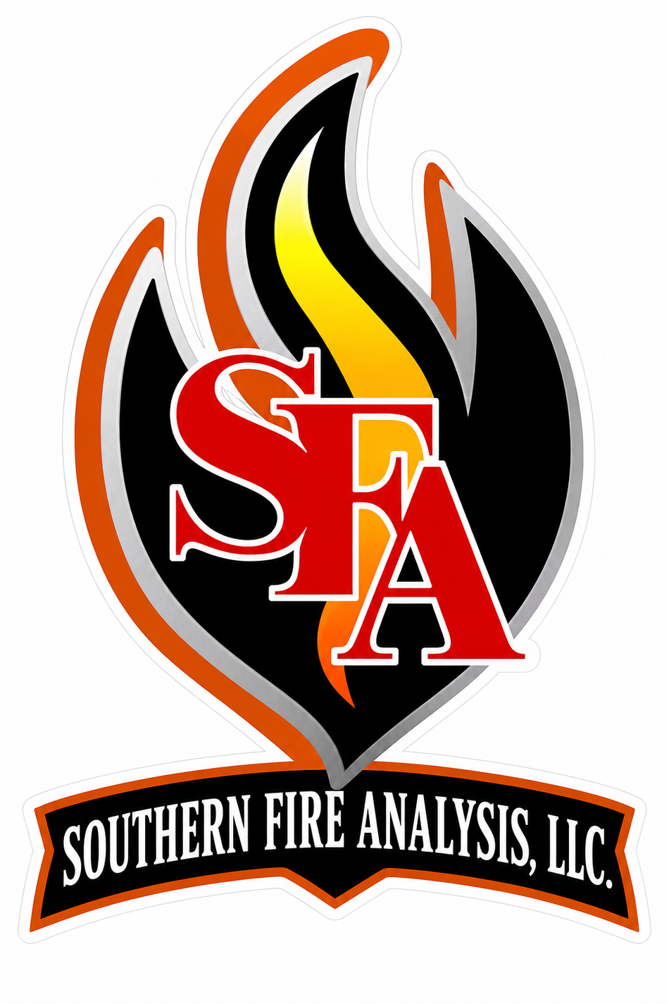Souther Fire Analysis Customer Window or Helmet Decal (sqd.1)