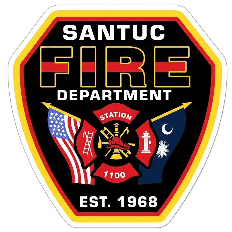 Santuc Fire Department Customer window/Hardhat Decal