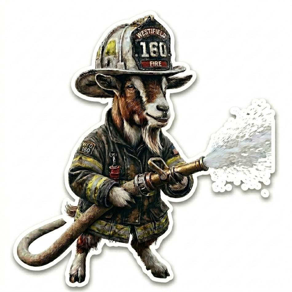 Westfield 160 Fire Goat Black Jacket Window/Helmet Decal or MAGNET