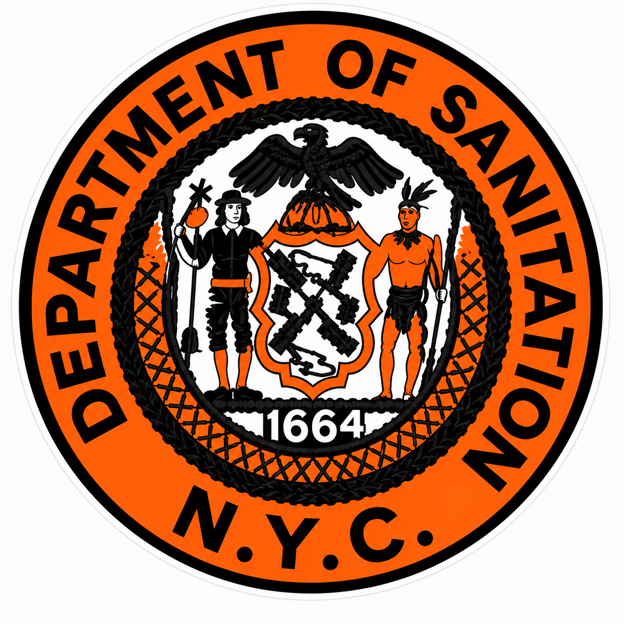 Department of Sanitation NYC Customer Decal or Magnet economy non-reflective decal