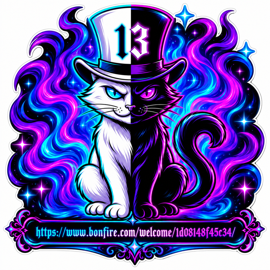 bonfire.com 13 Customer Window or Helmet Decal (sqd.1)