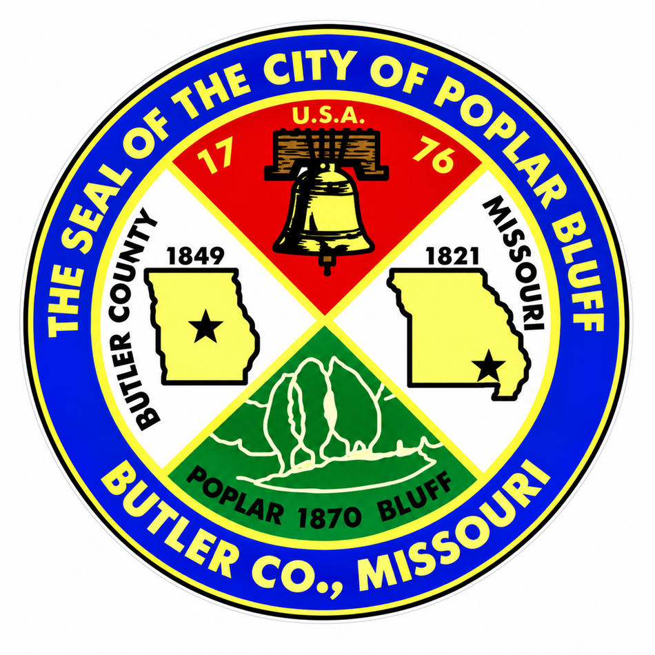 Poplar Bluff PREMIUM Customer Window or Helmet Decal (sqd.1)