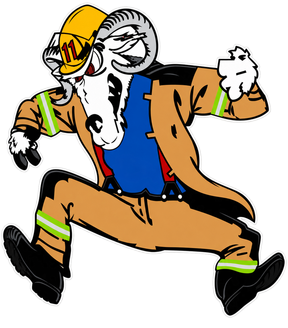 Fire Moose Guy ECONOMY Customer Decal – Economy Bulk Decals sqd.1