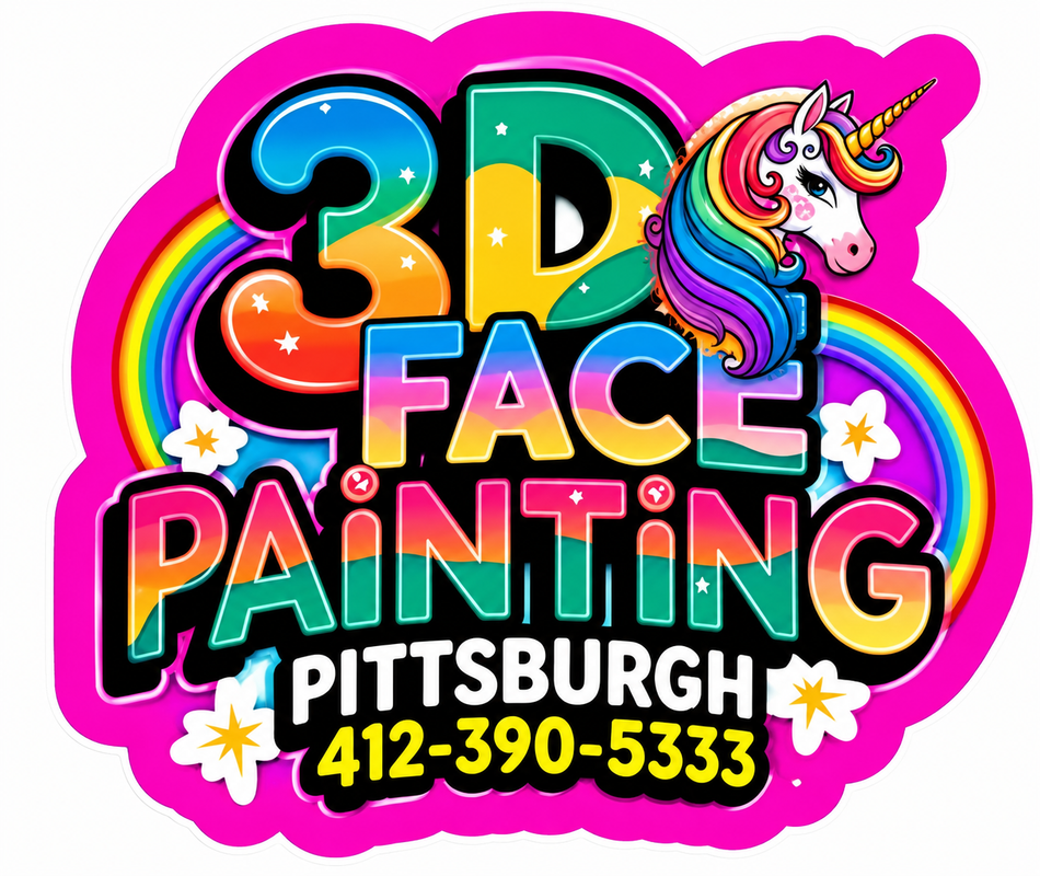3D Face Painting ECONOMY Customer Decal Economy Bulk Decals (sqd.1)