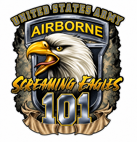 Airborne Screaming Eagles ECONOMY Customer Decal Economy Bulk Decals (sqd.1)