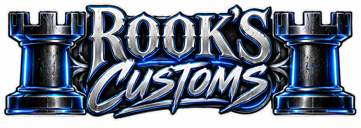 Rooks Customs PREMIUM Customer Window or Helmet Decal (rct.1)