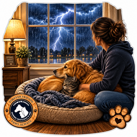 Forever friends dog PREMIUM Customer Window or Helmet Decal (sqd.1)