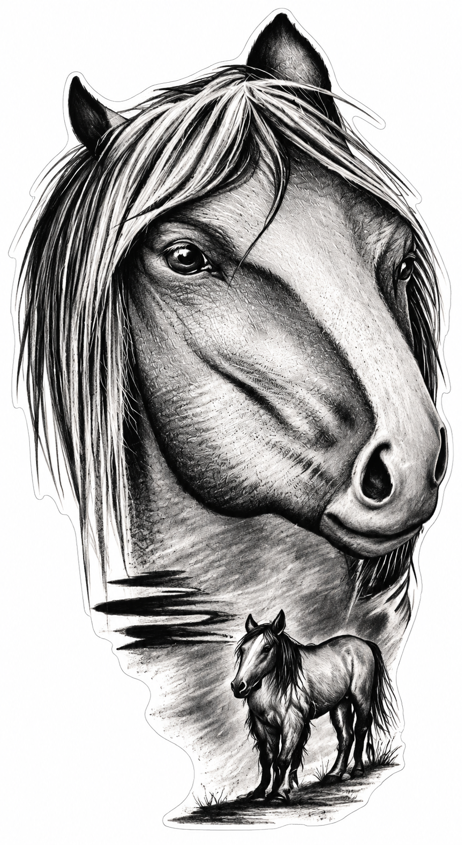 Shelby Horse PREMIUM Customer Window or Helmet Decal (sqd.1)