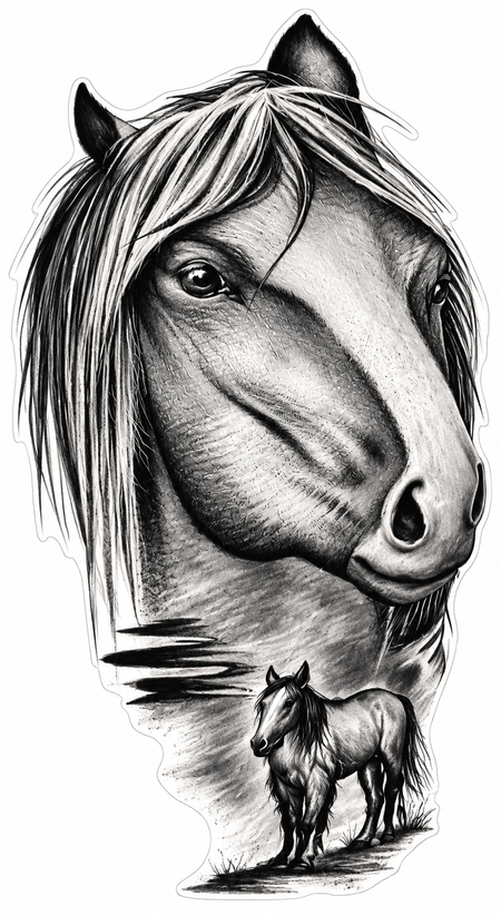 Shelby Horse ECONOMY Customer Decal Economy Bulk Decals (sqd.1)