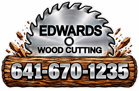 Edwards Wood Cutting PREMIUM Customer Window or Helmet Decal (rct.1)
