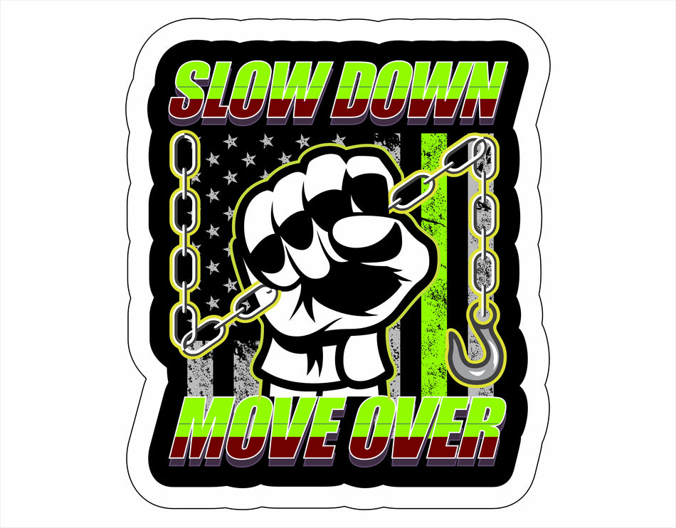 Window Decal - Slow Down Move Over Fist Decal