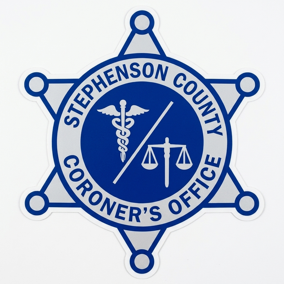 Stephenson County Coroners Office Window/Helmet Decal or MAGNET